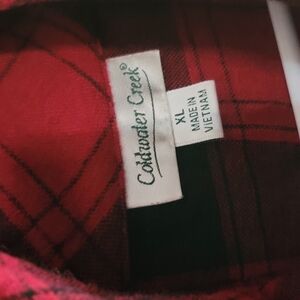 Cedar Creek Red Plaid Shirt XL